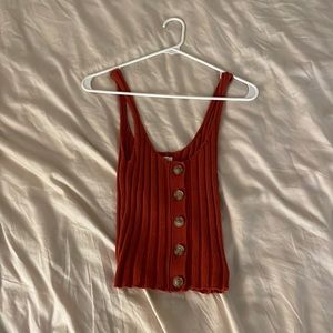 Urban outfitters red button sweater tank